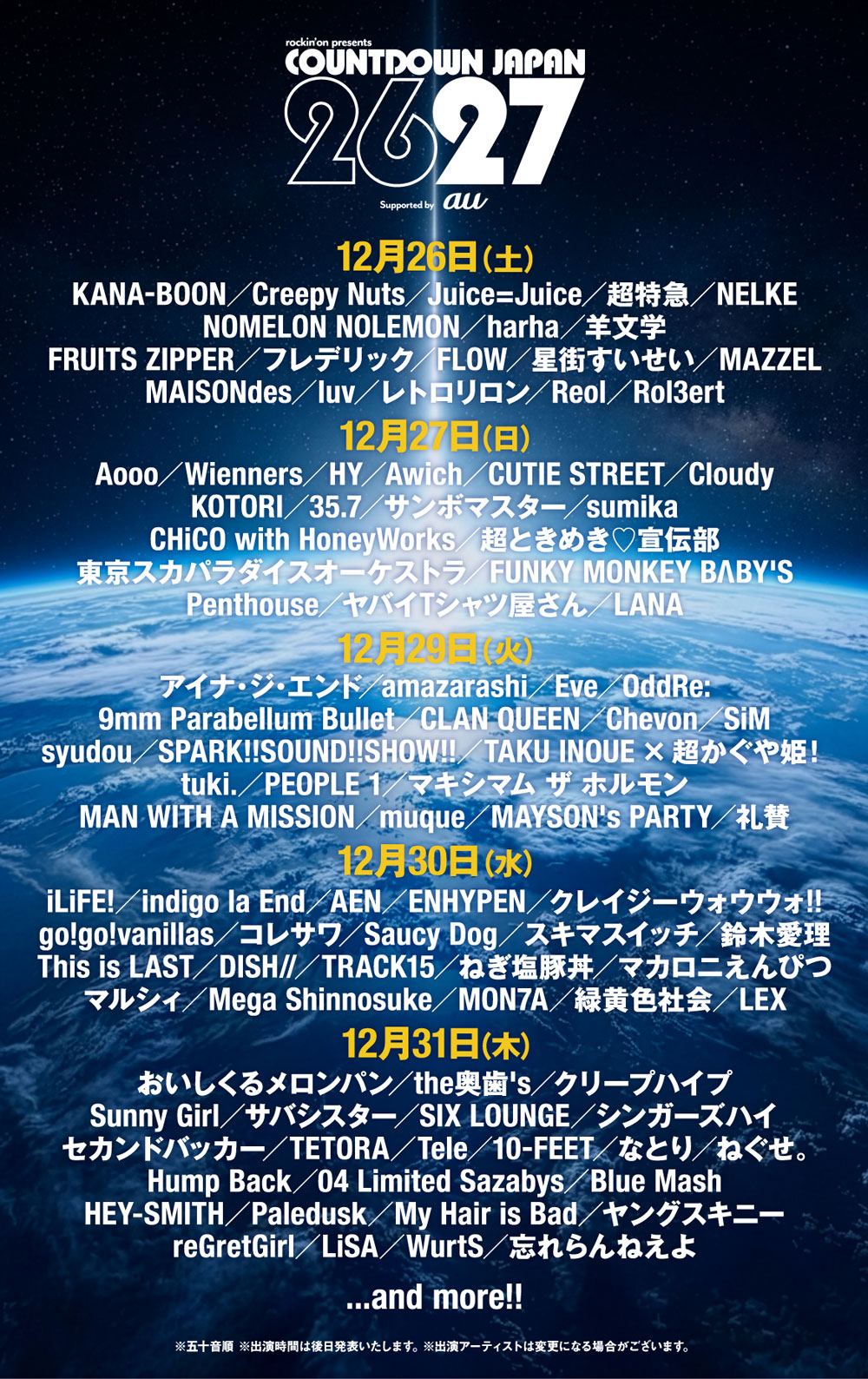 lineup